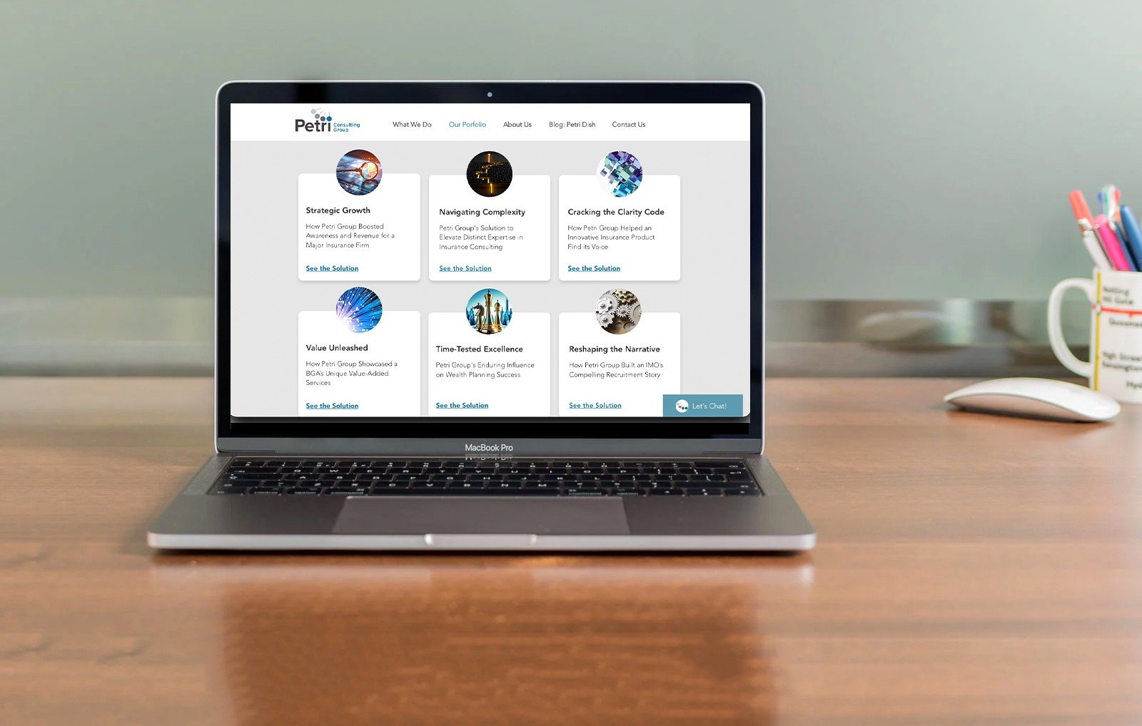 Petri portfolio page