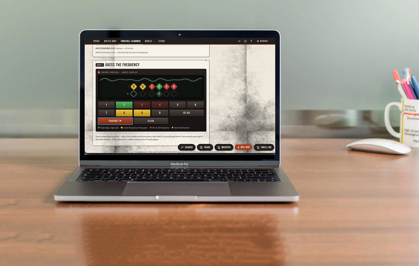 The Forstall Scanner mini-game